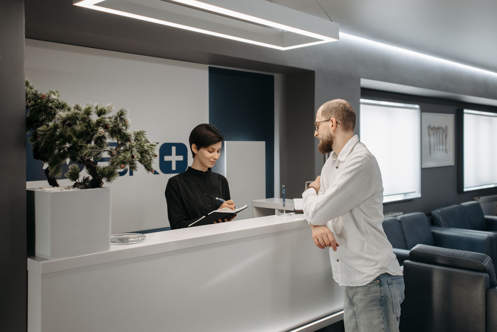 Clinic reception desk